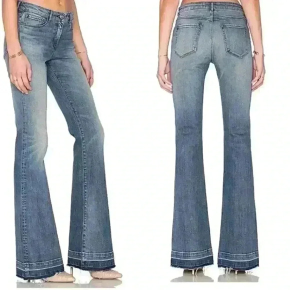 3x1 NYC Women's Jeans Armada Mid Bell in Light Wash Slim Raw Hem USA size 27 - Picture 1 of 10